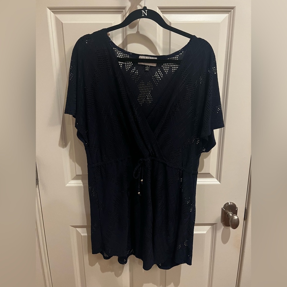 Blue swim cover up